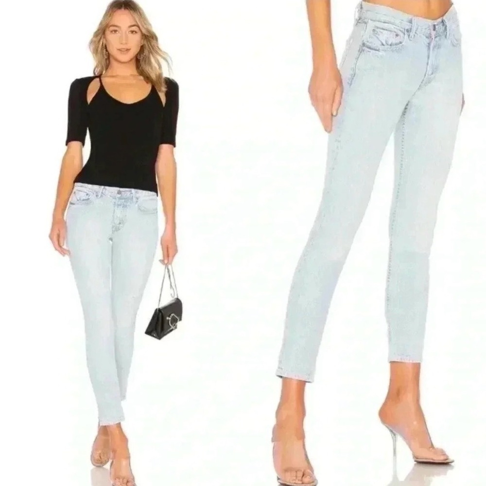 GRLFRND Yasmin Light Wash Distressed Skinny Jeans | 27